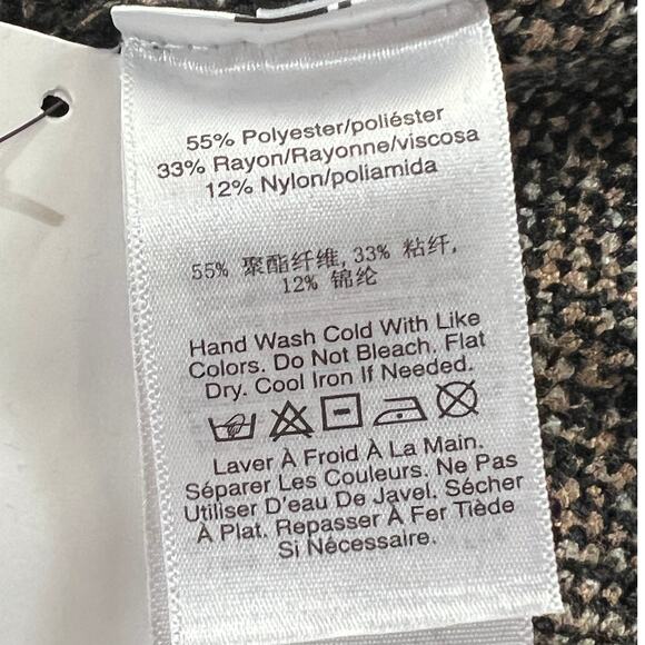 DKNY WOMENS MEDIUM PRINTED BUTTON-FRONT CHENILLE CARDIGAN SWEATER BROWN NEW - Picture 13 of 14